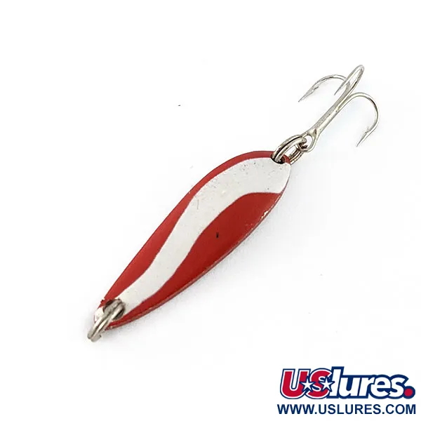 Vintage  Acme Fiord Spoon Jr  Lightning (1950s), 1/8oz red/white/nickel fishing spoon #20563