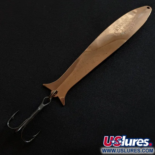 Vintage   The Acme Flash-King Wobbler, 1/3oz copper fishing spoon #20585
