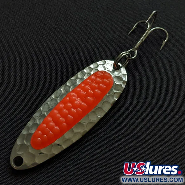 Vintage   Blue Fox Pixee, 1/4oz nickel/red fishing spoon #20607
