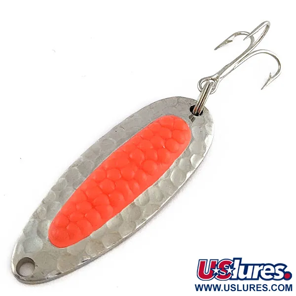 Vintage   Blue Fox Pixee, 1/4oz nickel/red fishing spoon #20607