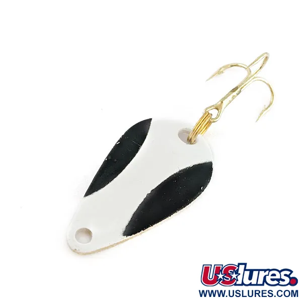 Vintage  Acme K.O. Wobbler, 1/8oz black/white/gold fishing spoon #20609