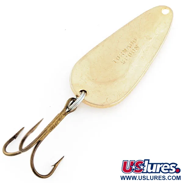Vintage   Acme  Tornado Spoon, 1/4oz gold fishing spoon #20616