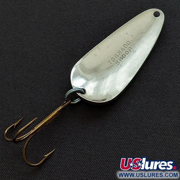 Vintage   Acme Tornado Spoon, 1/4oz nickel fishing spoon #20617