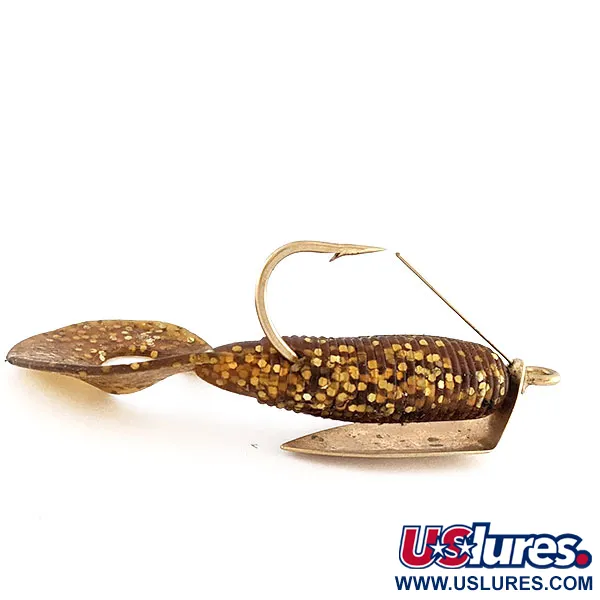 Vintage   Big Fish Tackle Bait-Cradle, 1/4oz gold fishing spoon #20624