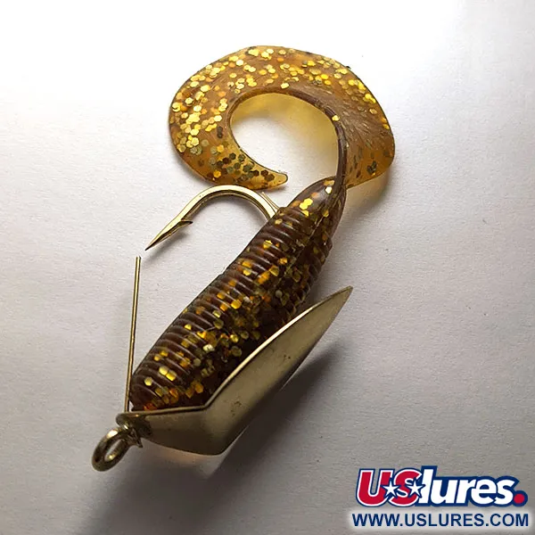 Vintage   Big Fish Tackle Bait-Cradle, 1/4oz gold fishing spoon #20624