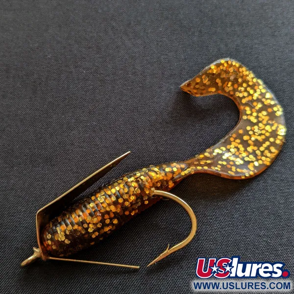 Vintage   Big Fish Tackle Bait-Cradle, 1/4oz gold fishing spoon #20624