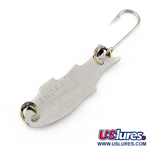 Vintage   Shoff's Triple Teazer, 1/32oz nickel fishing spoon #20628