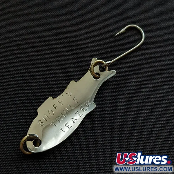 Vintage   Shoff's Triple Teazer, 1/32oz nickel fishing spoon #20628