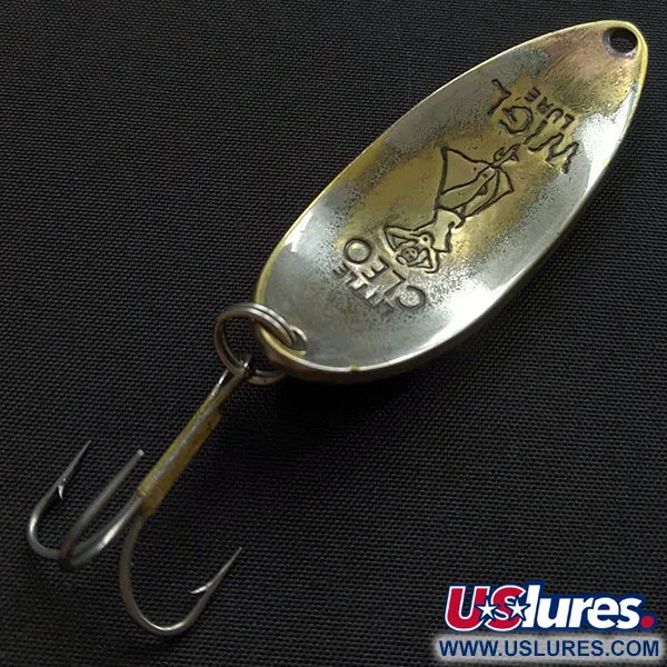 Vintage  Seneca Little Cleo (Hula Girl), 2/3oz brass fishing spoon #20636