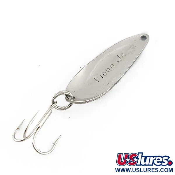 Vintage  Acme Fiord Spoon Jr, 1/8oz nickel/white fishing spoon #20652