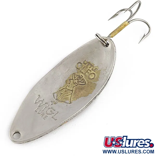 Vintage  Seneca Little Cleo (Hula Girl), 2/3oz nickel/brass fishing spoon #20653