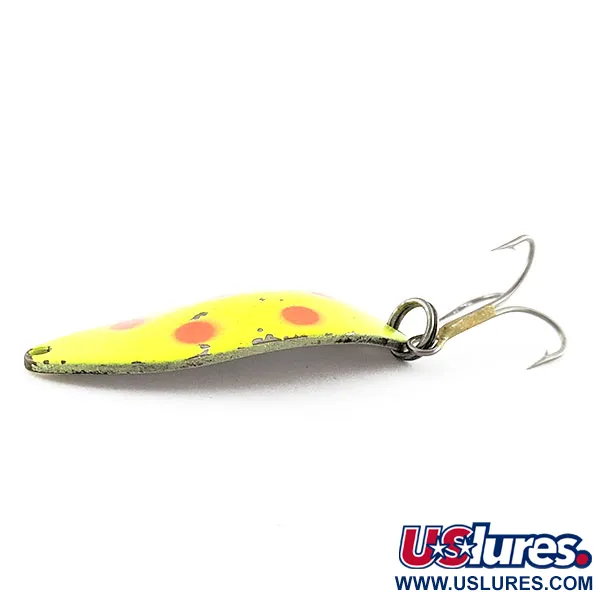 Vintage  Seneca Little Cleo (Hula Girl), 2/3oz nickel/yellow/red fishing spoon #20654
