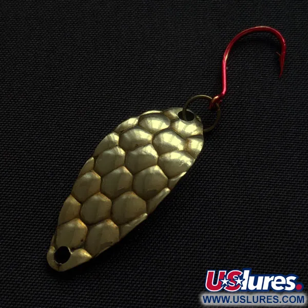 Vintage   Acme Little Cleo bubbles, 1/8oz gold fishing spoon #20672