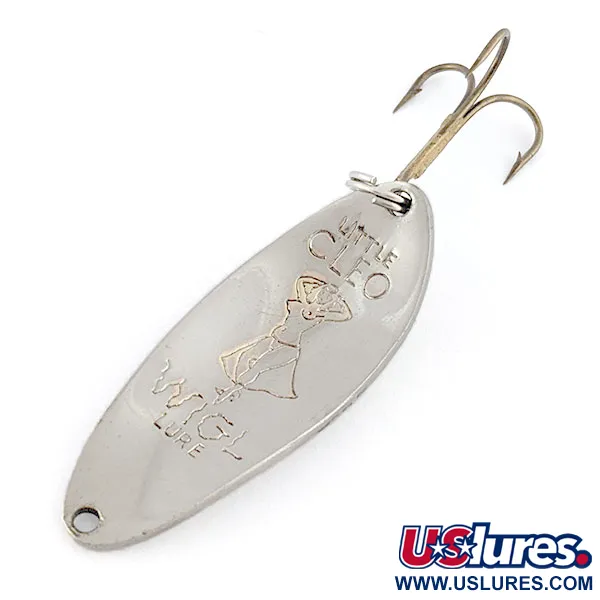 Vintage  Seneca Little Cleo (Hula Girl), 1/3oz nickel fishing spoon #20677