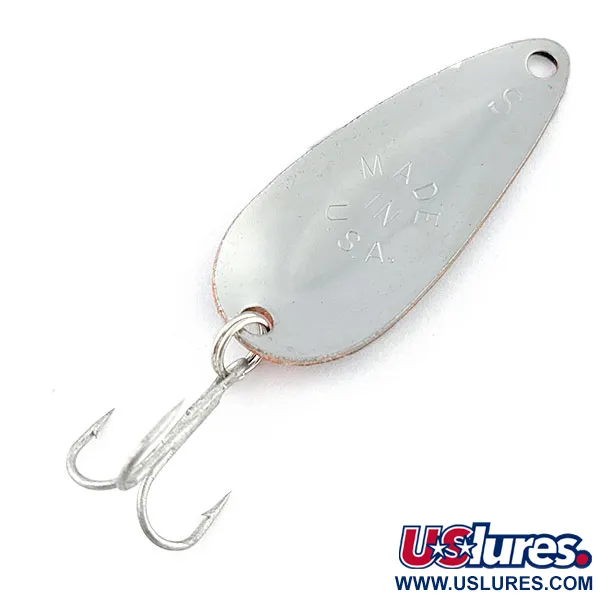 Vintage   Worth Chippewa Steel Spoon, 3/16oz black/red/nickel fishing spoon #20705