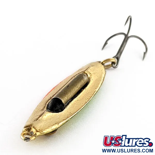 Vintage   Northland tackle Buck-shot rattle spoon, 2/5oz Golden Perch fishing spoon #20712