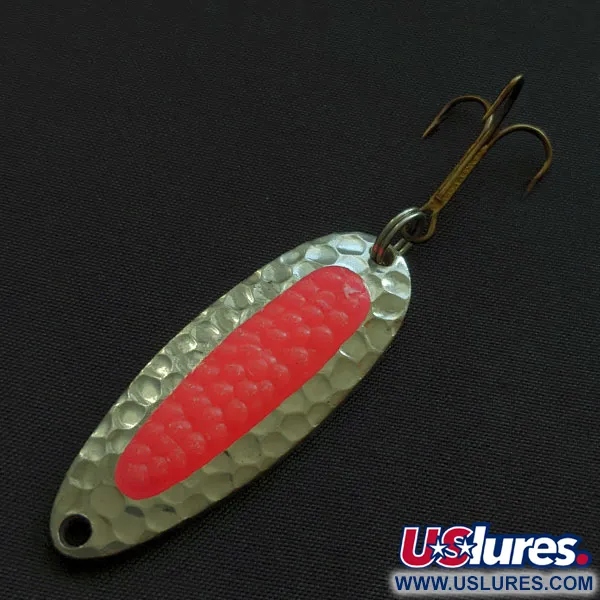 Vintage   Blue Fox Pixee, 1/4oz nickel/red fishing spoon #20724