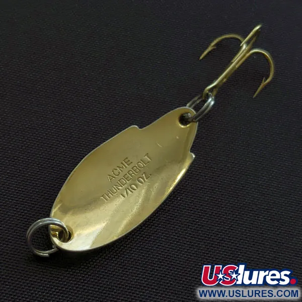 Vintage   Acme Thunderbolt, 1/8oz gold fishing spoon #20725