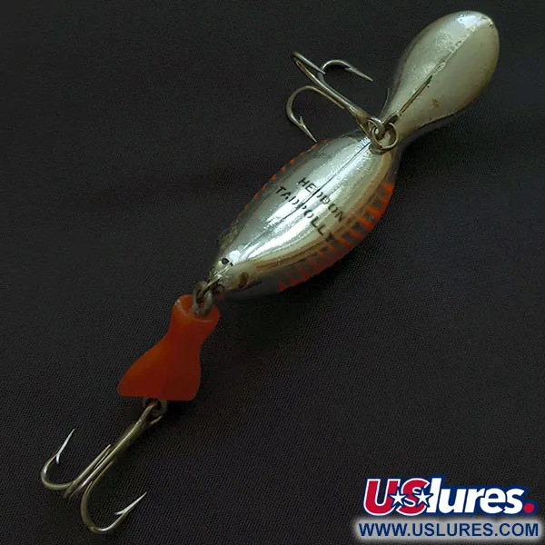 Vintage   Heddon Jointed Tadpolly series #9015, 2/5oz Bloody Mary  fishing lure #20729