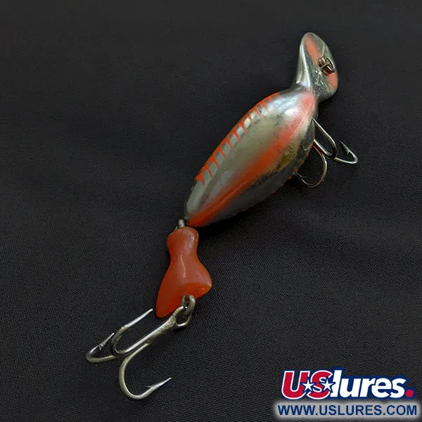 Vintage   Heddon Jointed Tadpolly series #9015, 2/5oz Bloody Mary  fishing lure #20729