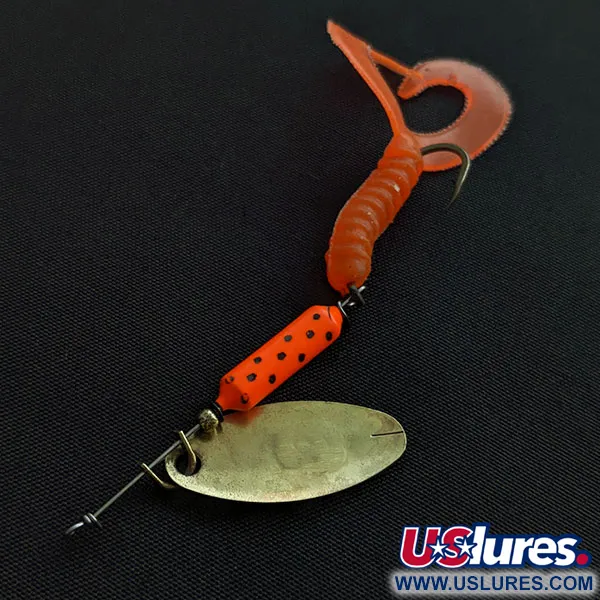 Vintage  Yakima Bait Worden’s Original Rooster Tail, 1/8oz brass/red spinning lure #20736