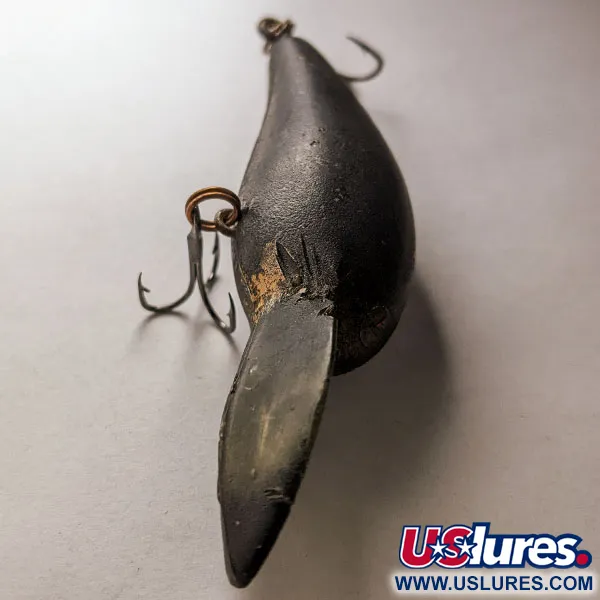 Vintage   Bomber model 6A, 2/5oz black fishing lure #20757