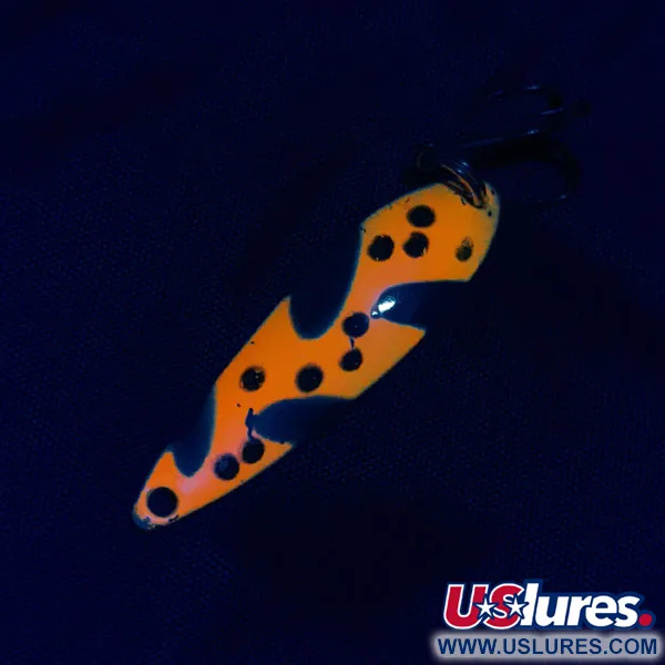 Vintage  Acme Fiord Spoon UV, 1/4oz nickel/red UV fishing spoon #20760