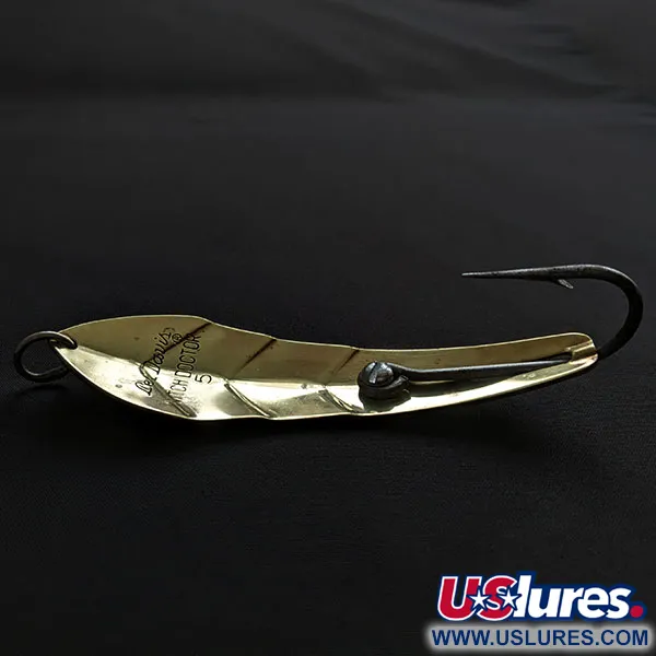 Vintage  Luhr Jensen Les Davis Witch Doctor 5 (1960s), 1oz gold fishing spoon #20774