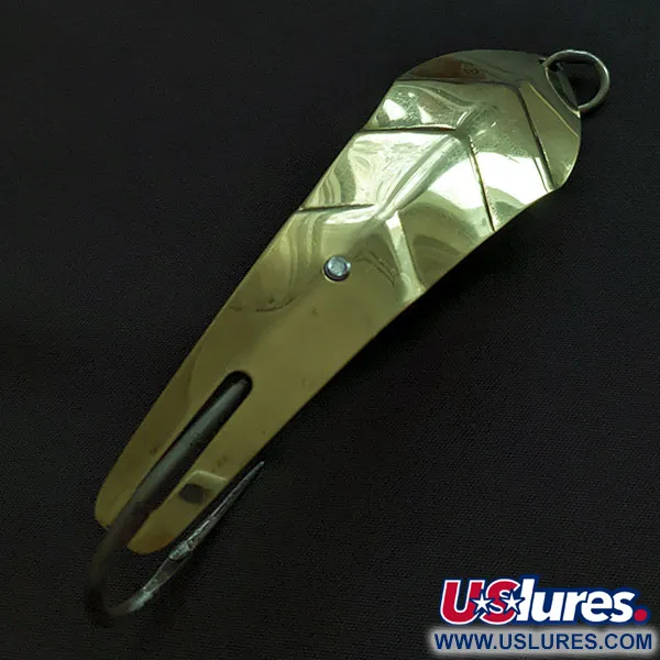 Vintage  Luhr Jensen Les Davis Witch Doctor 5 (1960s), 1oz gold fishing spoon #20774