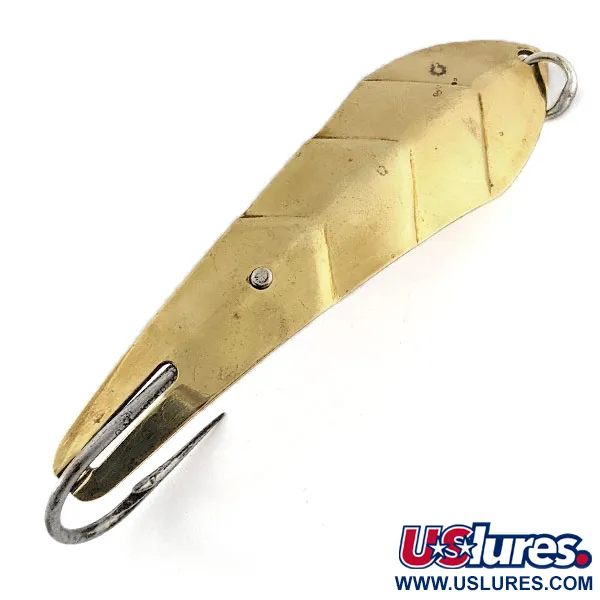 Vintage  Luhr Jensen Les Davis Witch Doctor 5 (1960s), 1oz gold fishing spoon #20774