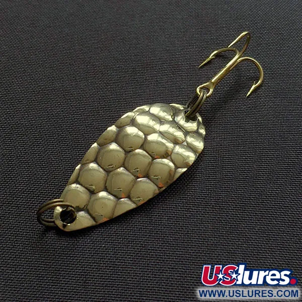 Vintage   Acme Little Cleo bubbles, 1/8oz gold fishing spoon #20801