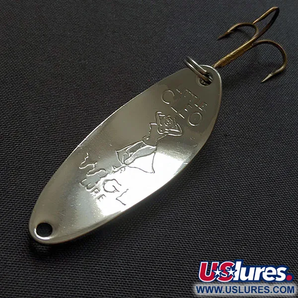 Vintage  Seneca Little Cleo (Hula Girl), 1/3oz nickel fishing spoon #20802