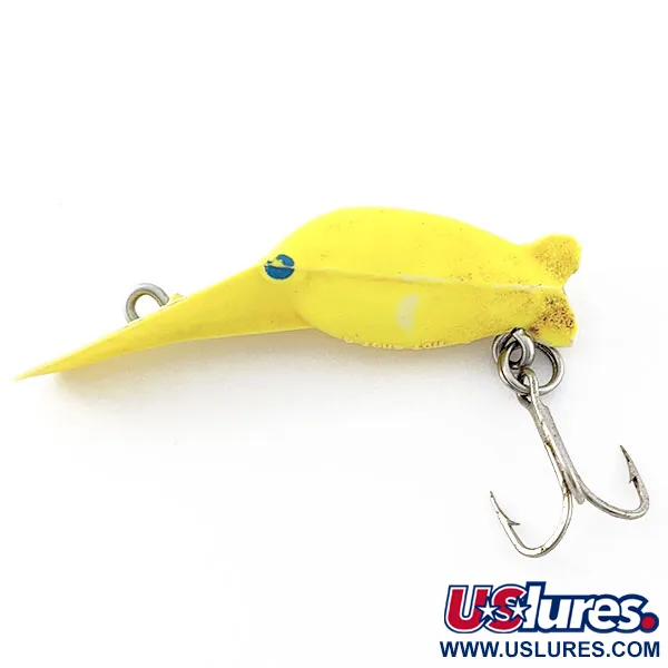 Vintage   Luhr Jensen Hot Shot 5, 3/32oz yellow fishing lure #20811