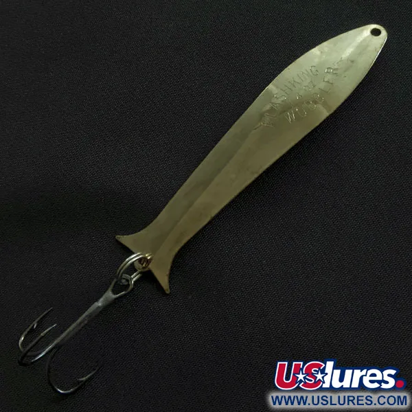 Vintage   Acme Flash-King Wobbler, 1/4oz gold fishing spoon #20843