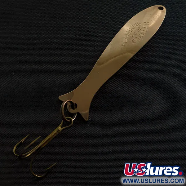 Vintage   Acme Flash-King Wobbler, 3/16oz copper fishing spoon #20844