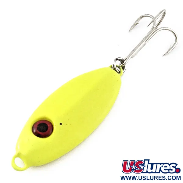 Vintage   Bomber Slab UV, 1 1/3oz yellow UV fishing spoon #20858