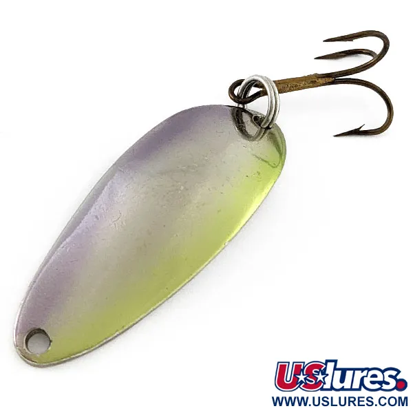 Vintage  Seneca Little Cleo (Hula Girl), 1/3oz nickel/green fishing spoon #20874