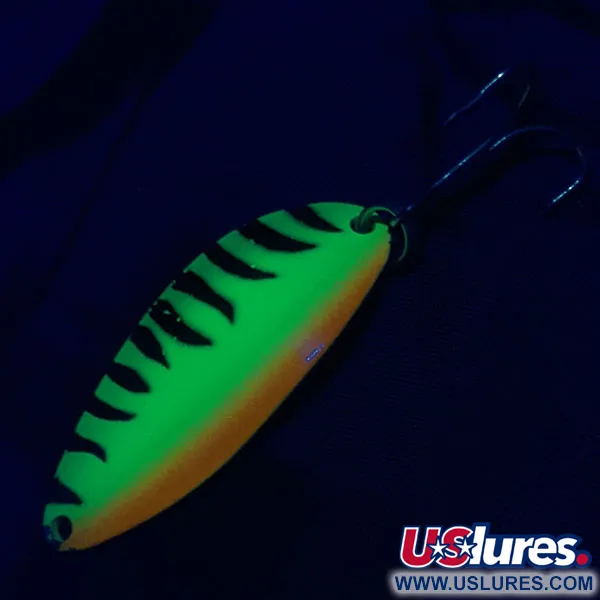 Vintage   Acme Little Cleo, 2/5oz Fire tiger UV fishing spoon #20875