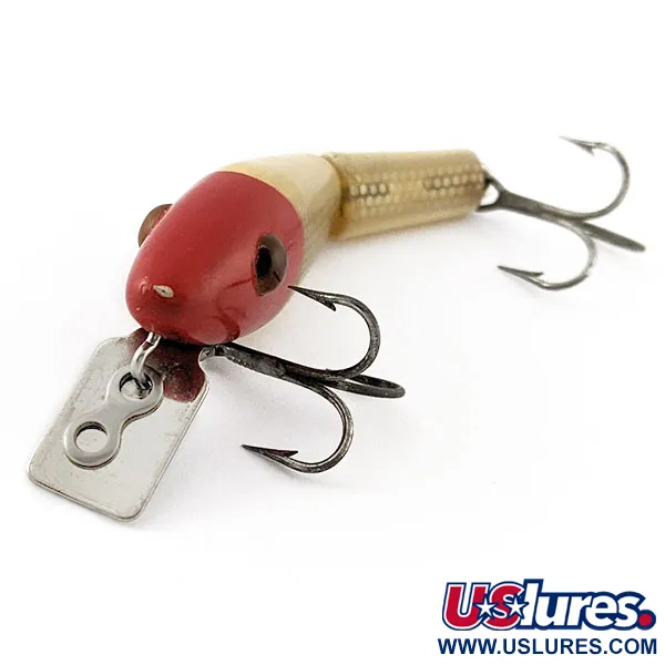 Vintage  L&S Bait Mirro lure L&S Mirrolure 15M sinker, 2/5oz Red head fishing lure #20891