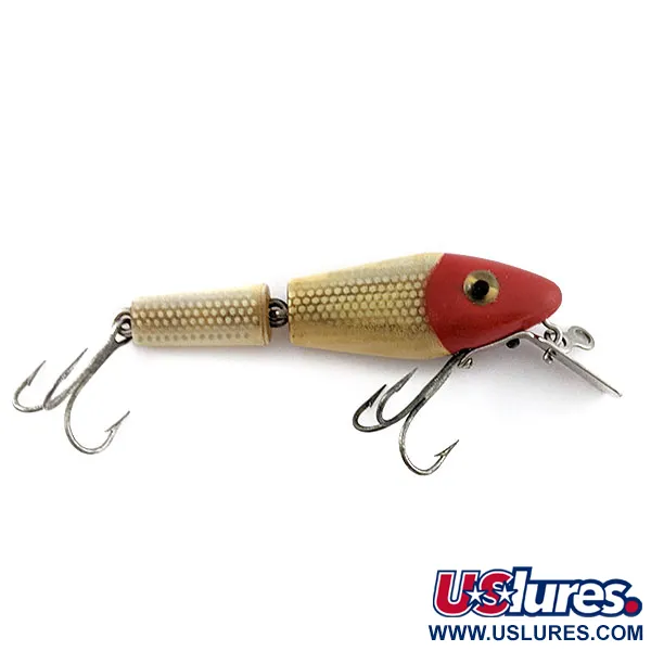 Vintage  L&S Bait Mirro lure L&S Mirrolure 15M sinker, 2/5oz Red head fishing lure #20891