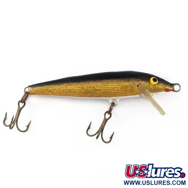 Vintage   Rapala Original Floater F7 (Finland), 1/8oz G (Gold) fishing lure #20899