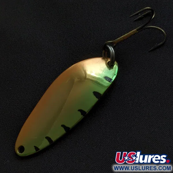 Vintage   Acme Little Cleo (1980s), 1/3oz Fire tiger fishing spoon #20913