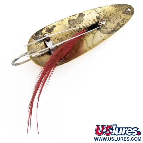 Vintage  Eppinger Dardevle Feathered Weedless, 1oz Five of Diamonds fishing spoon #20991