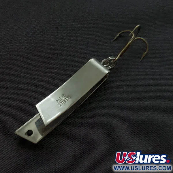 Vintage   Luhr Jensen Super-Duper 506, 1/4oz nickel/red fishing spoon #21008