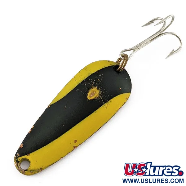 Vintage   Nebco Tor -P-Do 2, 1/2oz black/yellow/copper fishing spoon #21020