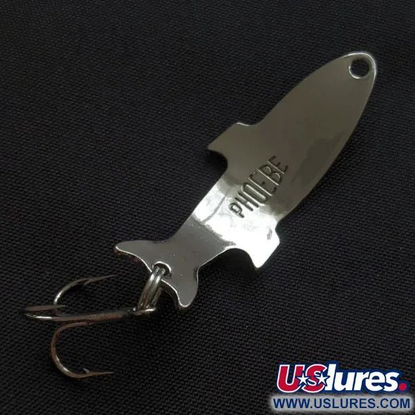 Vintage   Acme Phoebe, 1/8oz nickel/orange fishing spoon #21029