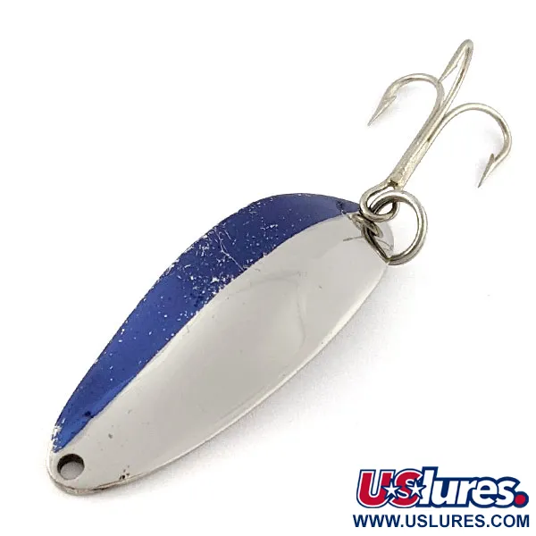 Vintage  Seneca Little Cleo (Hula Girl), 1/3oz nickel/blue fishing spoon #21043