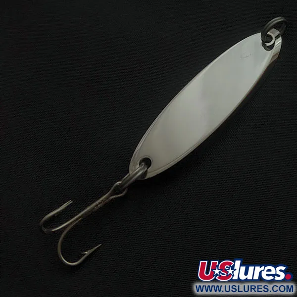 Vintage  Acme Kastmaster, 1 1/4oz nickel/blue fishing spoon #21067