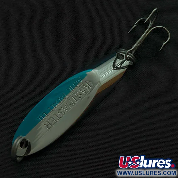Vintage  Acme Kastmaster, 1 1/4oz nickel/blue fishing spoon #21067