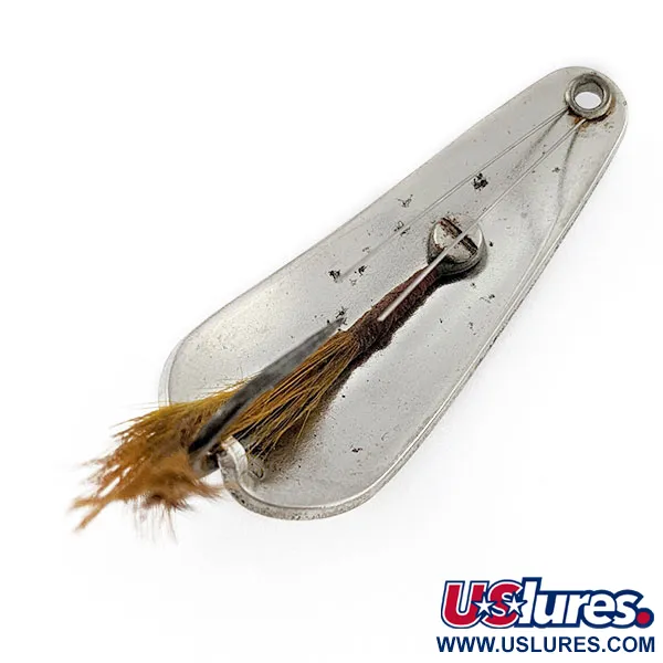 Vintage   Weezel Rex Spoon, 2/5oz nickel fishing spoon #21086